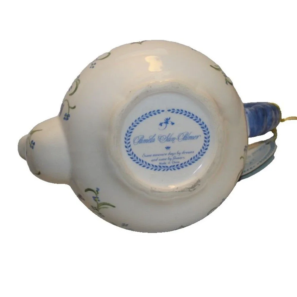 Vintage Pamela Silin-Palmer Art Teapot with Floral and Heart Design